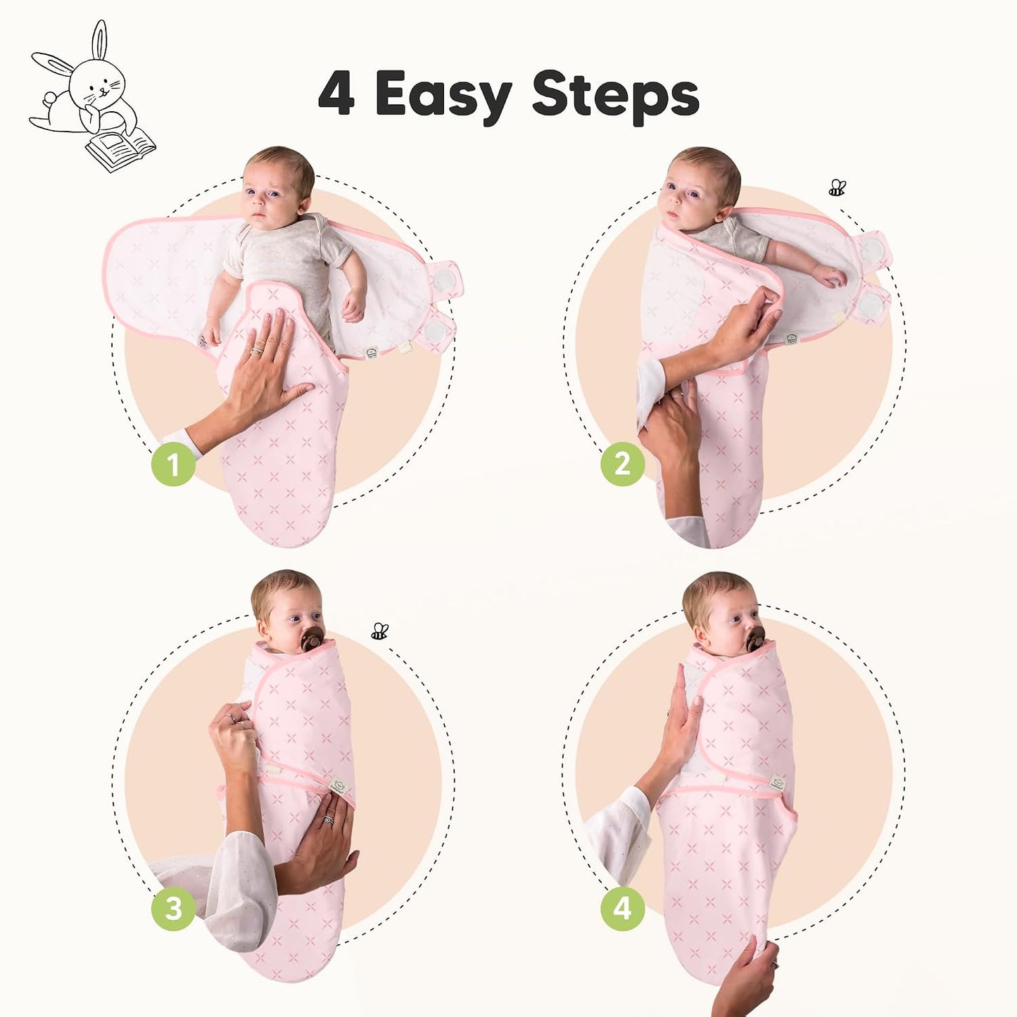 KeaBabies Organic Baby Swaddles – 3 Pack