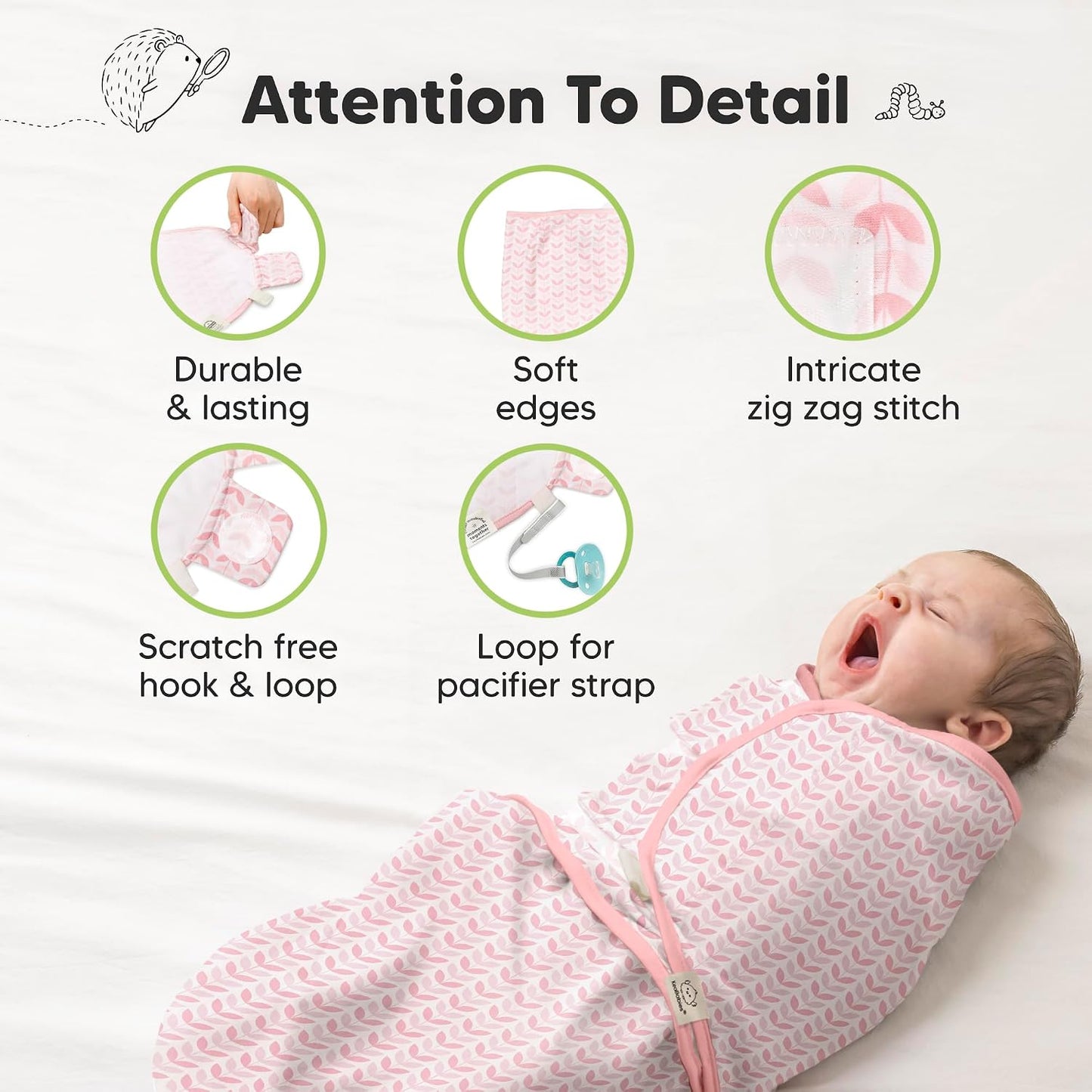 KeaBabies Organic Baby Swaddles – 3 Pack