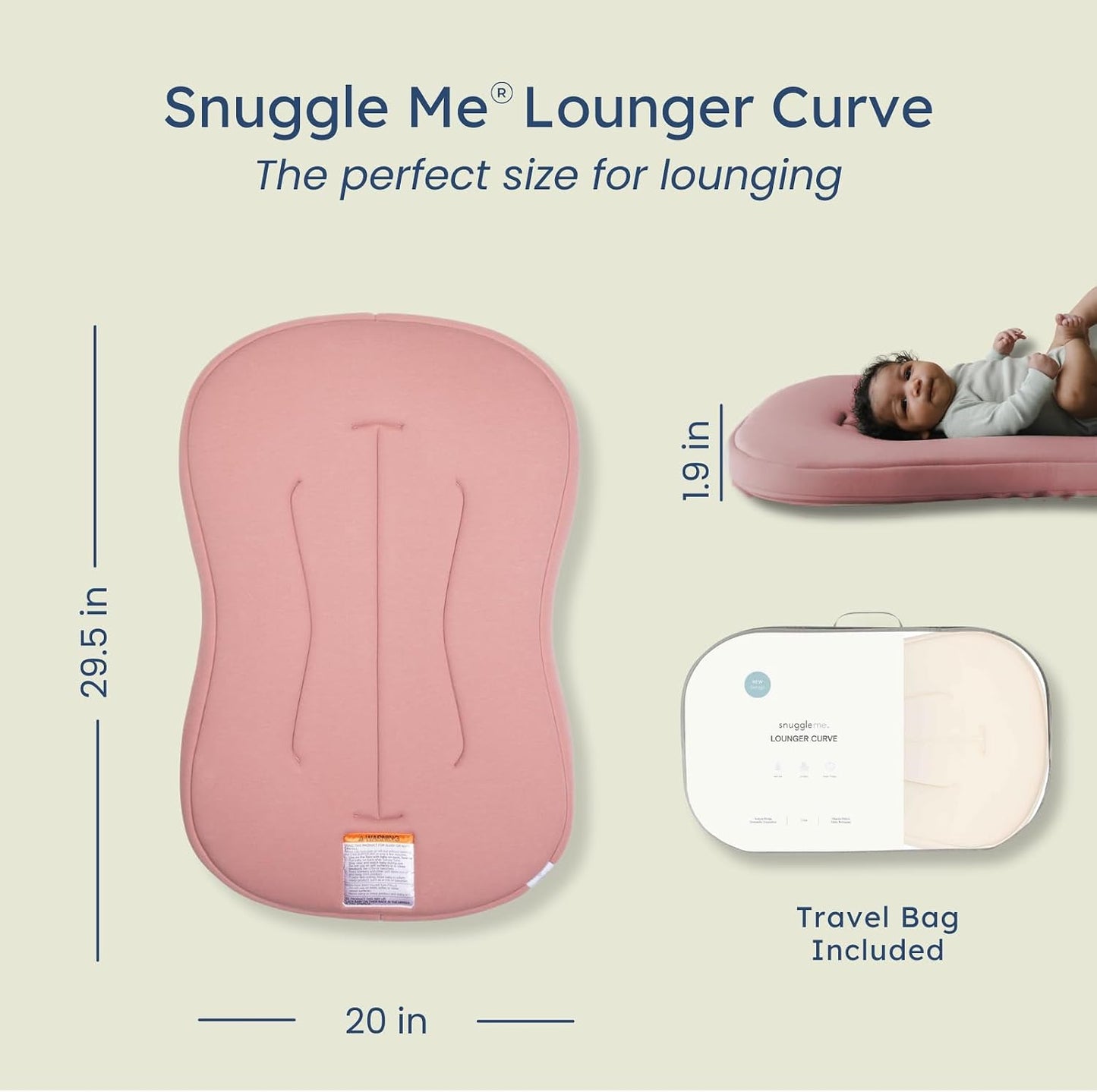 Snuggle Me Organic Newborn Baby Lounger – Gumdrop