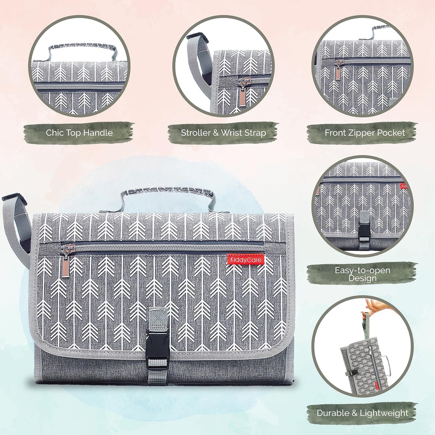 KiddyCare Baby Changing Mat & Cover – Portable Travel Mat