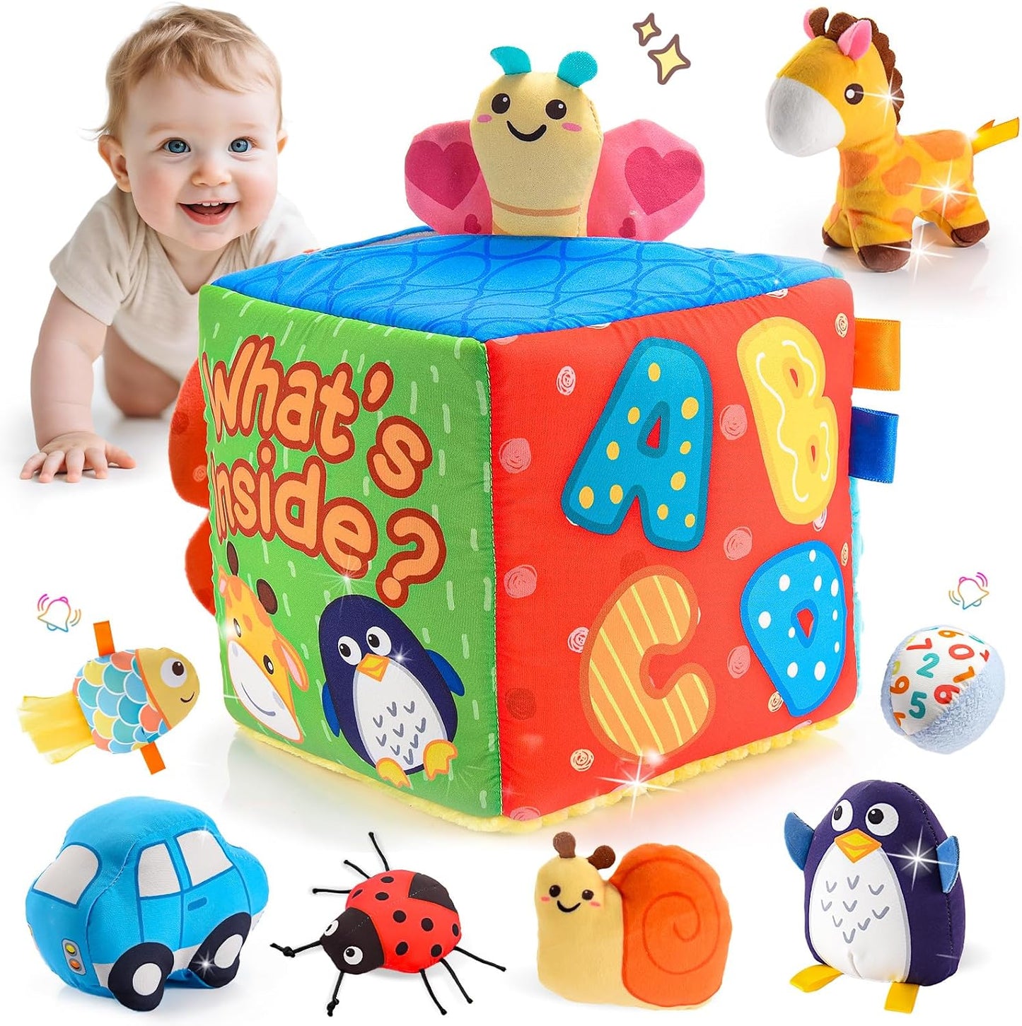 Montessori Sensory Soft Box Toy – 8 Piece Set