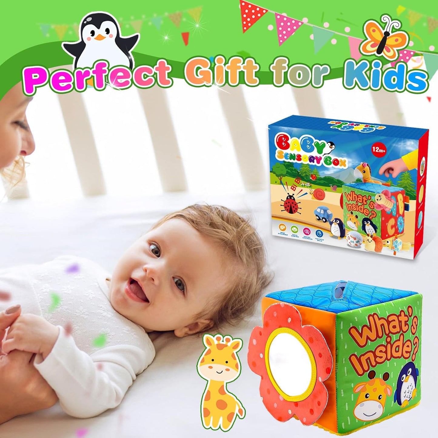 Montessori Sensory Soft Box Toy – 8 Piece Set