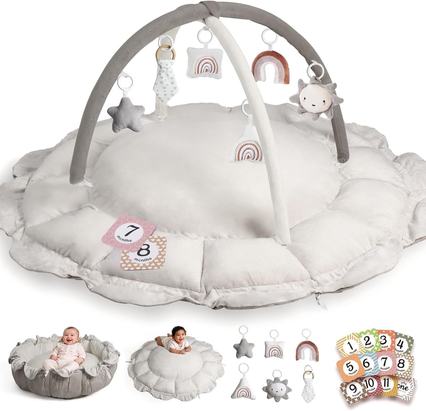 Little Dove 5-in-1 Convertible Baby Play Gym – Grey