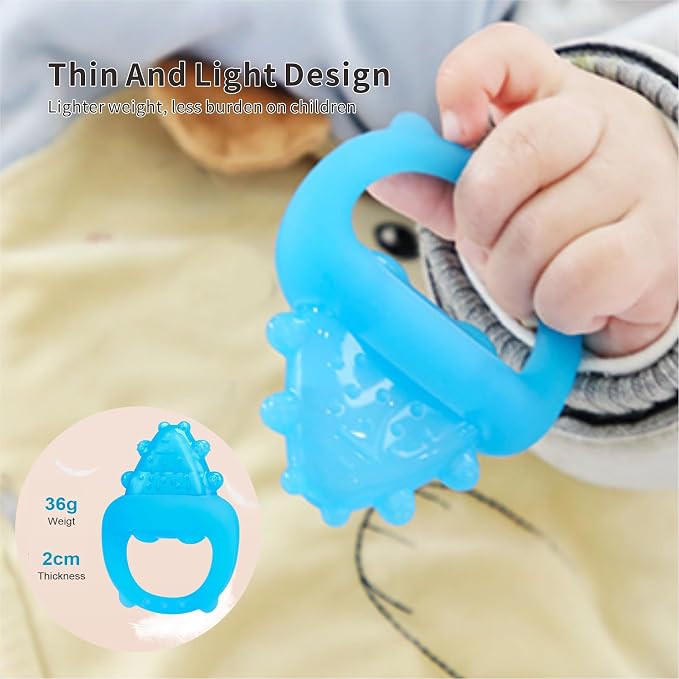 Freezable Baby Teether Toy – Blue