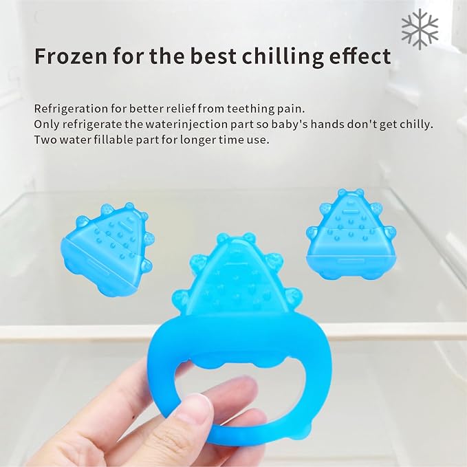 Freezable Baby Teether Toy – Blue