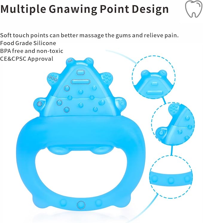 Freezable Baby Teether Toy – Blue