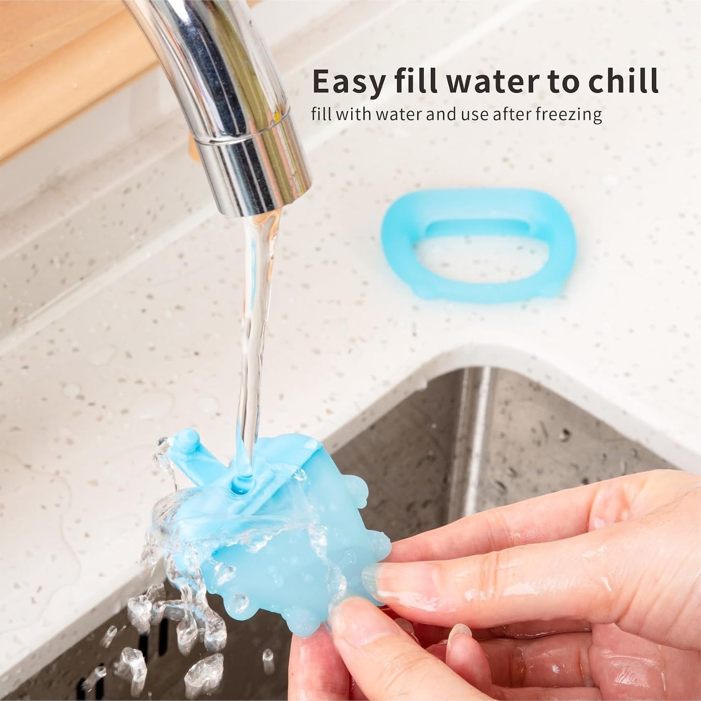 Freezable Baby Teether Toy – Blue