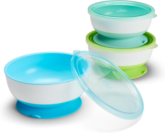 Munchkin Stay Put Suction Baby Bowls – 3 Pack