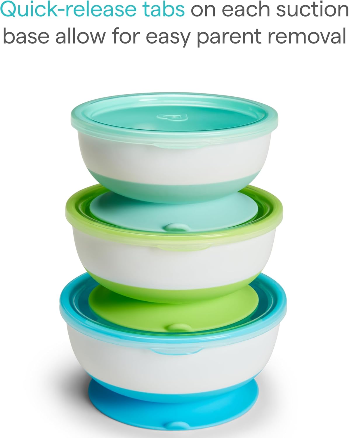 Munchkin Stay Put Suction Baby Bowls – 3 Pack