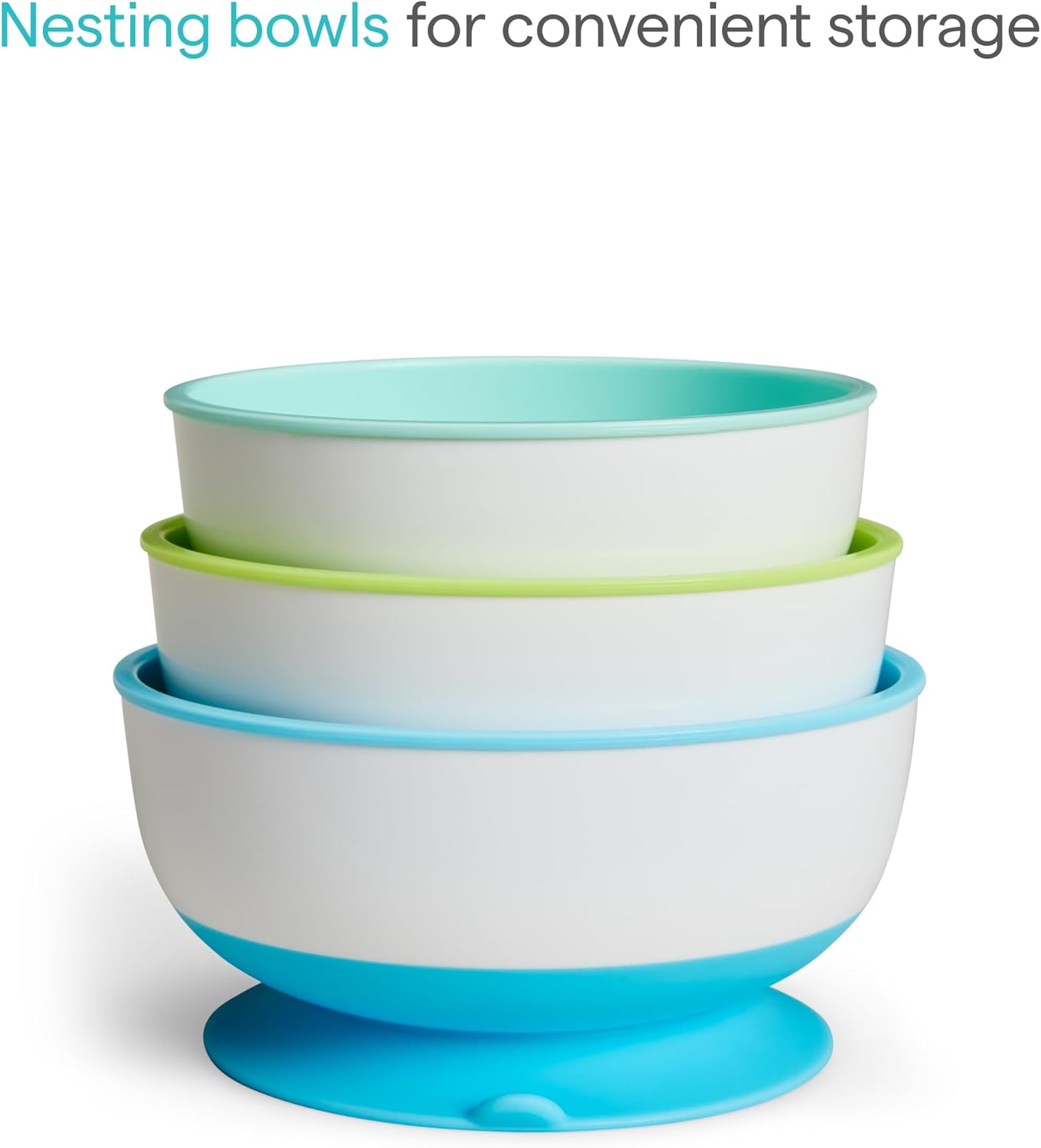 Munchkin Stay Put Suction Baby Bowls – 3 Pack
