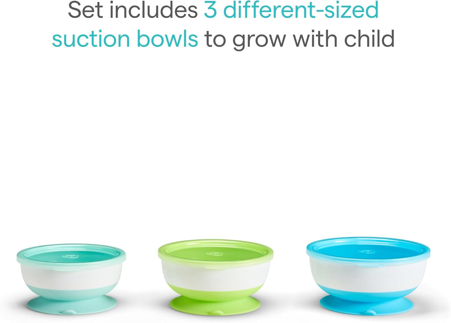 Munchkin Stay Put Suction Baby Bowls – 3 Pack