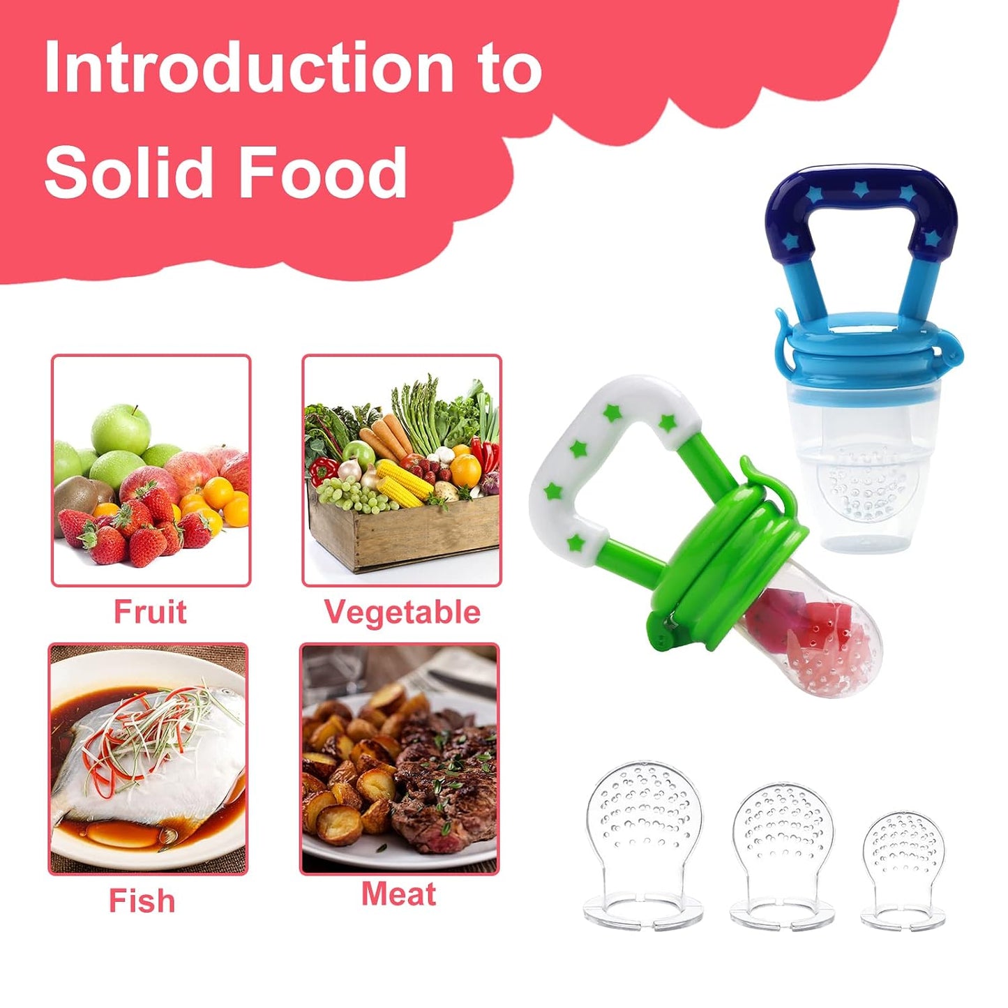 Baby Fruit Feeder Pacifier Set – 3 Pack