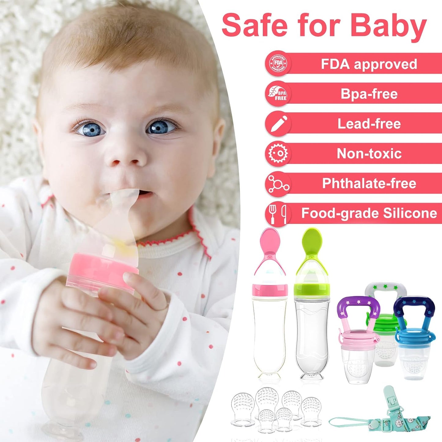 Baby Fruit Feeder Pacifier Set – 3 Pack